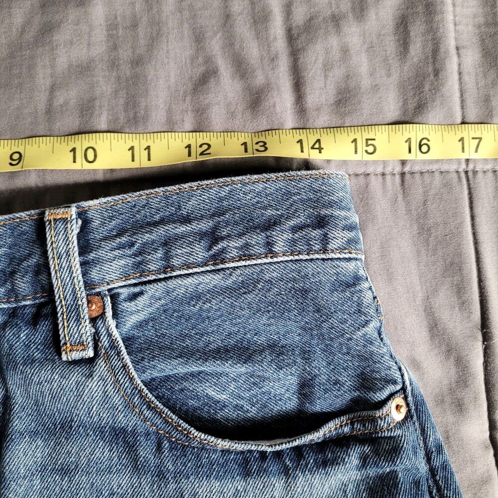 Levis 501 90s Premium Jeans 27x30 Blue Baggy Straight Leg Button Fly Rigid - Picture 4 of 8